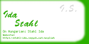 ida stahl business card